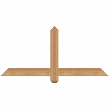 Ekena Millwork Eugene Smooth Timber Gable Bracket, Western Red Cedar, 48"W x 22"H x 1 1/2"D x 3 1/2"F, 11/12 Pitch GBW048X22X0204EUG00SWR